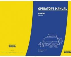 Operator's Manual for New Holland Balers model BB9090