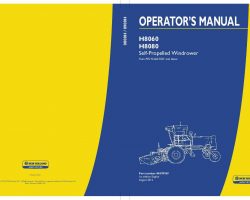Operator's Manual for New Holland Windrower model H8060