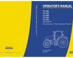 Operator's Manual for New Holland Tractors model T7.250
