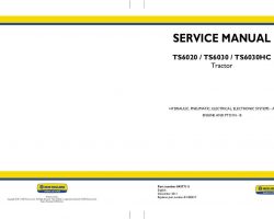 Electrical Wiring Diagram Manual for New Holland Tractors model TS6020