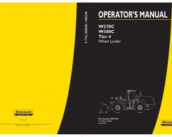 New Holland CE Wheel loaders model W300C Operator's Manual