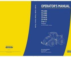 Operator's Manual for New Holland Tractors model T9.450