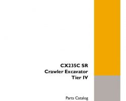 Parts Catalog for Case Excavators model CX235C SR