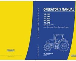 Operator's Manual for New Holland Tractors model T7.220