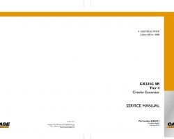 Case Excavators model CX235C SR Electrical Wiring Diagram Manual