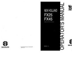 Operator's Manual for New Holland Harvesting equipment model FX45