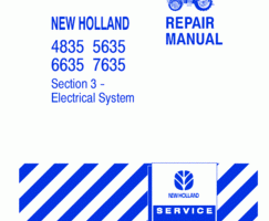Electrical Wiring Diagram Manual for New Holland Tractors model 5635