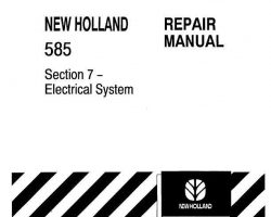 Electrical Wiring Diagram Manual for New Holland Balers model 585