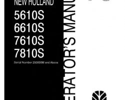Operator's Manual for New Holland Tractors model 5610S