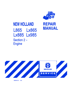 New Holland Skid Steer Loader model LX865 Shop Service Repair Manual