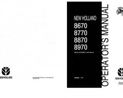 Operator's Manual for New Holland Tractors model 8670