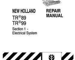 Electrical Wiring Diagram Manual for New Holland Combine model TR99