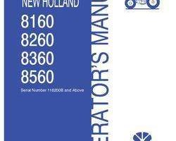 Operator's Manual for New Holland Tractors model 8260