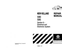 Electrical Wiring Diagram Manual for New Holland Balers 590 595