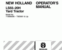 Operator's Manual for New Holland Tractors model LS55