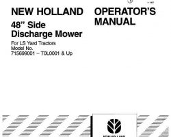 Operator's Manual for New Holland Tractors model LS25