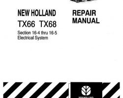 Electrical Wiring Diagram Manual for New Holland Harvesting Equipment Tx66 Tx68