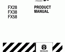 Operator's Manual for New Holland Harvesting equipment model FX38