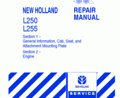 New Holland CE SKID STEERS / COMPACT TRACK LOADERS model L255 Service Manual