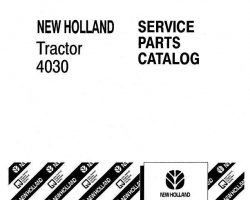 Parts Catalog for New Holland Tractors model 4030