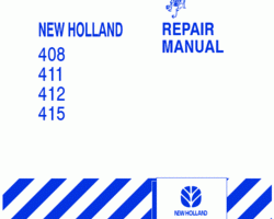 Service Manual for New Holland Combine model 415