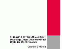 Operator's Manual for Case IH Tractors model 914A