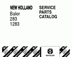 Parts Catalog for New Holland Balers model 1283
