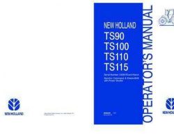 Operator's Manual for New Holland Tractors model TS115