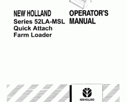 Operator's Manual for New Holland Tractors model TN75D