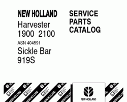 Parts Catalog for New Holland Harvesting equipment model 1900