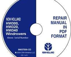 Service Manual on CD for New Holland Windrower model HW300