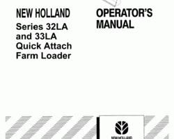 Operator's Manual for New Holland Tractors model TN55S