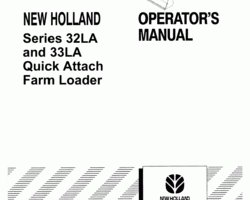 Operator's Manual for New Holland Tractors model 32LA