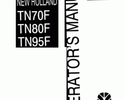 Operator's Manual for New Holland Tractors model TN80F