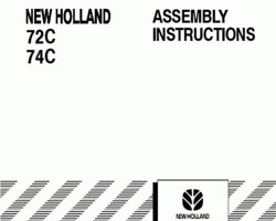 Operator's Manual for New Holland Combine model 72C