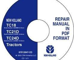 Service Manual on CD for New Holland Tractors model TC24D