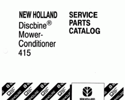 Parts Catalog for New Holland Combine model 415