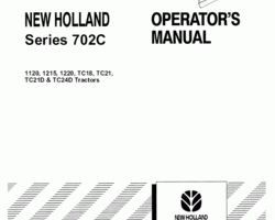 Operator's Manual for New Holland Tractors model TC21