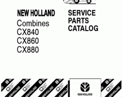 Parts Catalog for New Holland Combine model CX860