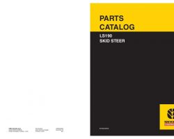 Parts Catalog for Case Skid steers / compact track loaders model LS190