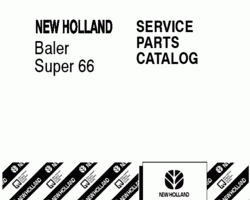 Parts Catalog for New Holland Balers model 66