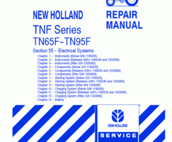 Electrical Wiring Diagram Manual for New Holland Tractors model TN65F