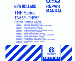 Electrical Wiring Diagram Manual for New Holland Tractors model TN90F