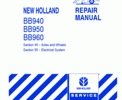 Electrical Wiring Diagram Manual for New Holland Balers BB940 BB950 BB960