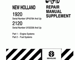 Service Manual for New Holland Tractors model 1920