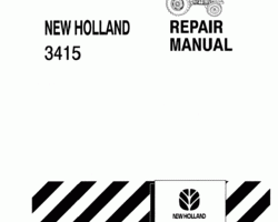 Service Manual for New Holland Tractors model 3415