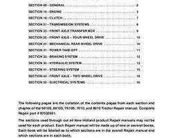 Service Manual for New Holland Tractors model 7610S