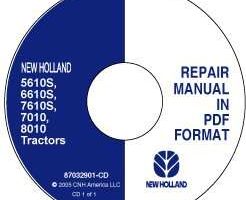 Service Manual on CD for New Holland Tractors model 7610S
