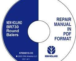 Service Manual on CD for New Holland Balers model BR730