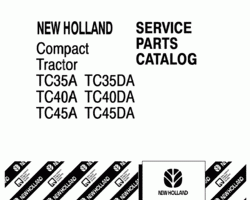 Parts Catalog for New Holland Tractors model TC35A